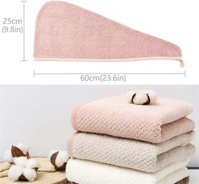 img 1 attached to 🔥 Quick-Drying Hair Towels for Women - Set of 3 Microfiber Hair Towel Wraps | Super Absorbent, Soft, and Ideal for Fast Drying of Wet Hair