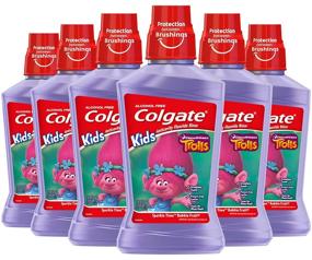 img 4 attached to 🦷 Colgate Kids Anticavity Mouthwash, Trolls, Bubble Fruit - 500 mL, Ages 6+, 6 Pack