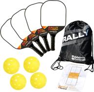 🏓 complete rally tyro 2 composite pickleball paddle set - 4 players (includes 4 paddles, 4 pickleballs, drawstring bag, rules/strategy guide) логотип