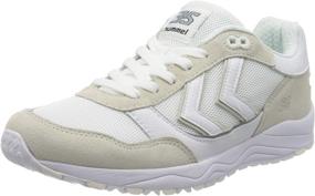 img 4 attached to 👟 Hummel Low Top Sneakers in Beige and Silver