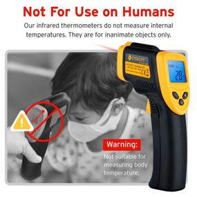 img 2 attached to Etekcity Infrared Thermometer 1080, Non-Contact Temperature Gun for Cooking & Home Repairs, Digital Laser IR Temp Gauge, Surface Measuring, -58 to 1022℉, -50 to 550℃, Yellow