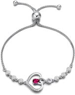 sterling silver birthstone bracelet – perfect anniversary jewelry for girls logo