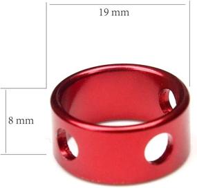 img 1 attached to Tozz Pro 35 pcs Red Aluminum Tent Rings Cord Tensioners - Camping, Hiking, Backpacking - Outdoor Activity Essential