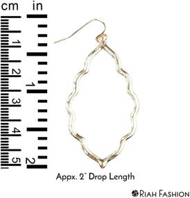 img 2 attached to Bohemian Cut-Out Drop Earrings with Geometric 💃 Designs in Moroccan, Clover, Quatrefoil and Leaf Patterns