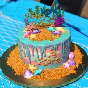 img 2 attached to 🧜 Splendid SAKOLLA Glitter Mermaid Birthday Cake Topper for Under The Sea Themed Celebrations