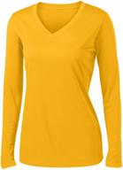 stay dry and stylish with animal den ladies long sleeve moisture wicking athletic shirts sizes xs-4xl logo