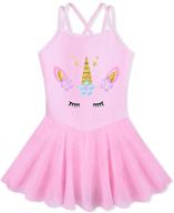 znyune active skirted camisole leotard gymnastics apparel for girls logo