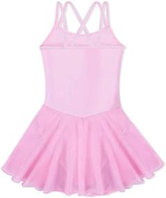 img 3 attached to ZNYUNE Active Skirted Camisole Leotard Gymnastics Apparel for Girls