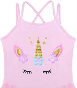 img 2 attached to ZNYUNE Active Skirted Camisole Leotard Gymnastics Apparel for Girls