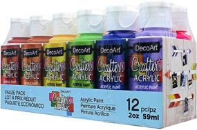 img 3 attached to 🎨 Enhance Your Crafts with DecoArt Acrylic 2 oz 12 Count Brights Craft Paint Value Pack - Triple Bundle Deal!