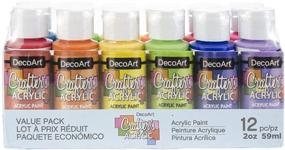 img 1 attached to 🎨 Enhance Your Crafts with DecoArt Acrylic 2 oz 12 Count Brights Craft Paint Value Pack - Triple Bundle Deal!