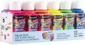 img 2 attached to 🎨 Enhance Your Crafts with DecoArt Acrylic 2 oz 12 Count Brights Craft Paint Value Pack - Triple Bundle Deal!