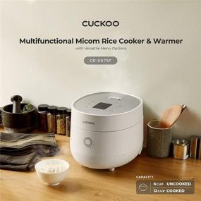 img 3 attached to 🍚 Cuckoo CR-0675F: 6-Cup Micom Rice Cooker with 13 Menu Options, Touch-Screen, Nonstick Inner Pot, White