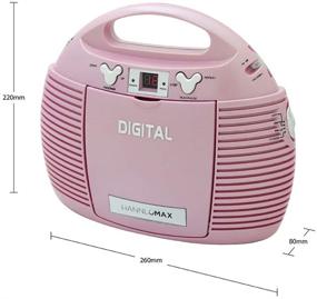 img 3 attached to 🎶 HANNLOMAX HX-327CD Pink Portable CD Player with AM/FM Radio, Aux-in, Dual AC/DC Power Source