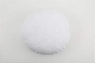🛏️ homesjun 32 inch round diameter decorative pillow insert with down alternative, 100% cotton cover in white logo