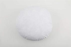 img 1 attached to 🛏️ HOMESJUN 32 Inch Round Diameter Decorative Pillow Insert with Down Alternative, 100% Cotton Cover in White