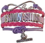 gymnastics bracelet jewelry infinity gymnasts logo