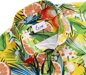 img 1 attached to 🌺 EUOW Men's Hawaiian Shirt - Short-Sleeved Printed Button Down Summer Beach Dress Shirts