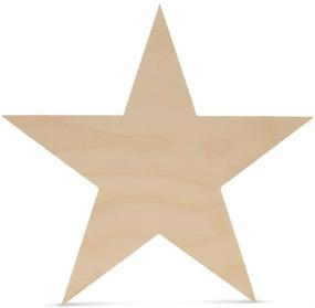 img 3 attached to 🌟 Woodpeckers 4 Inch Wooden Stars: Bag of 25 Unfinished Wood Star Cutouts