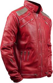 img 1 attached to 🧥 F&amp;H Kid's Michael Jackson Beat It Genuine Leather Jacket: Iconic Style for Young MJ Fans