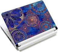 🌸 laptop skin vinyl sticker decal: blue flower design for hp dell lenovo compaq apple asus acer - 12-15.6 inch laptop cover art decal protector logo
