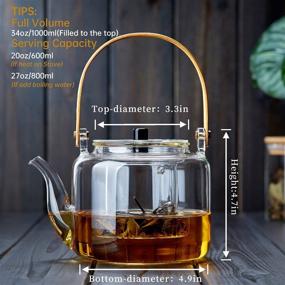 img 1 attached to 🌸 Blooming Stovetop Borosilicate Infuser with Removable Design