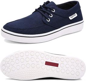 img 4 attached to Canvas Fashion Sneakers Breathable Classic Men's Shoes