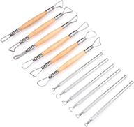 enhance your pottery and clay sculpting with meuxan ceramic tool kit: set of 12 premium pottery & clay ribbon sculpting tools logo