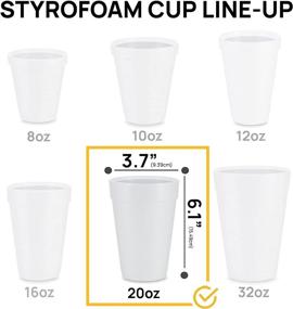 img 2 attached to Disposable Styrofoam White Insulates Beverages Household Supplies for Paper & Plastic