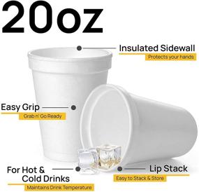 img 3 attached to Disposable Styrofoam White Insulates Beverages Household Supplies for Paper & Plastic