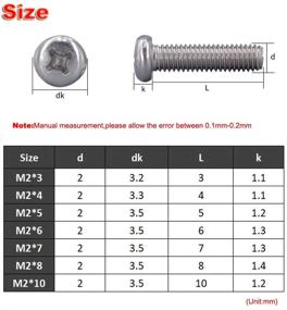 img 2 attached to Нержавеющие крепежные винты Phillips Нержавеющая сталь 100PCS