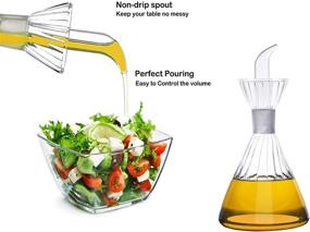 img 3 attached to 🍶 HAIZEEN 4 oz/125 ml Clear Glass Olive Oil Dispenser Bottle - Convenient Pouring & Stylishly Functional - Kitchen and BBQ Olive Oil Cruet