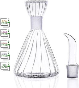 img 2 attached to 🍶 HAIZEEN 4 oz/125 ml Clear Glass Olive Oil Dispenser Bottle - Convenient Pouring & Stylishly Functional - Kitchen and BBQ Olive Oil Cruet