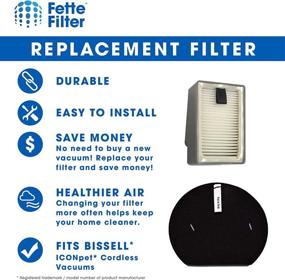 img 2 attached to 🔍 Fette Filter - Compatible Pre and Post Motor Filters for Bissell ICONpet Cordless Vacuum Series 2288, 2746 | Compare to Part # 1621427, 1621616, 1621064, 2792 (Combo Pack) - 2 Pack