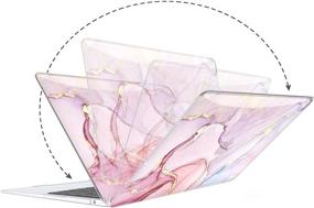 img 2 attached to 💻 G JGOO MacBook Air 13 Inch Case 2021 2020 2019 2018 Release M1 A2337 A2179 A1932 Touch ID, Hard Shell Case with Keyboard Cover and Screen Protector, Retina MacBook Air 2020 Case, Pink Marble