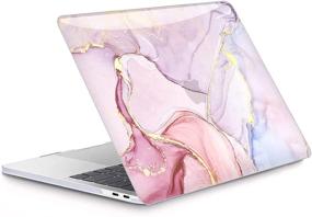 img 3 attached to 💻 G JGOO MacBook Air 13 Inch Case 2021 2020 2019 2018 Release M1 A2337 A2179 A1932 Touch ID, Hard Shell Case with Keyboard Cover and Screen Protector, Retina MacBook Air 2020 Case, Pink Marble