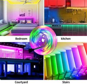 img 3 attached to 🎉 Ninge LED Strip Lights - 32.8ft (10m) Perfect for TIK Tok - Music Sync, 5050 RGB Color Changing Light Strip - Tape Lights with Bluetooth App Control - Ideal for Bedroom, TV, Party Decoration