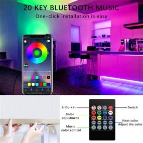 img 2 attached to 🎉 Ninge LED Strip Lights - 32.8ft (10m) Perfect for TIK Tok - Music Sync, 5050 RGB Color Changing Light Strip - Tape Lights with Bluetooth App Control - Ideal for Bedroom, TV, Party Decoration