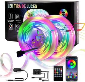 img 4 attached to 🎉 Ninge LED Strip Lights - 32.8ft (10m) Perfect for TIK Tok - Music Sync, 5050 RGB Color Changing Light Strip - Tape Lights with Bluetooth App Control - Ideal for Bedroom, TV, Party Decoration