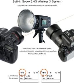 img 2 attached to 📸 Godox AD600BM 600Ws HSS Flash Strobe Monolight - High-Performance 600W Portable Lamp Flash Head with Long-Lasting 8700mAh Battery, 23&#34;X23&#34; Flash Softbox, 7&#34; Standard Reflector, 7&#34; Flash Diffuser, and Portable Flash Bag