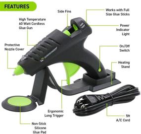 img 2 attached to 🔥 Surebonder Specialty Series CL-800F Cordless Hot Glue Gun - Full Size, High-Temperature, 60W, 50% More Power - Ideal for Bonding Metal, Wood, Ceramics, Leather & Other Strong Materials