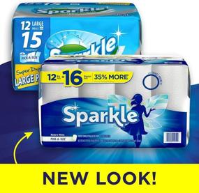 img 1 attached to 🧻 Sparkle Modern White Paper Towels, Pick-a-Size, 12 Mega Rolls (Equal to 16 Regular Rolls)