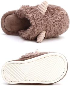 img 1 attached to 🐻 Fluffy 20805 BEG 1 Boys' Animal Slippers by MEMON - Comfortable Shoes for Boys