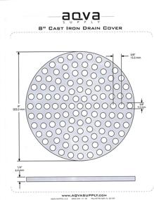 img 1 attached to 🚽 Aqva Cast Iron 8" Drain Cover - Round Replacement Strainer for Floor Drains