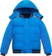 water-resistant puffer jacket for boys with removable hood by wantdo – stay warm and stylish in winter логотип