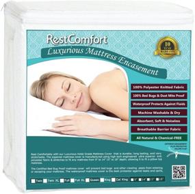 img 4 attached to 🛏️ RestComfort Luxury Zippered Encasement: Waterprooof, Dust Mite & Bed Bug Proof, Hypoallergenic Breathable Mattress Protector - California King (Scratches 9-15")