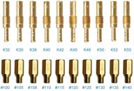 20-piece carburetor jets kit: main jet kit and slow pilot jet kit for keihin oko, koso, pe, pwk carb logo