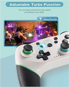 img 2 attached to 🎮 binbok Wireless Switch Controller: Pro Gamepad with Joystick for Switch, Gyro Axis/Motion Control, Double Vibration - Ergonomic Non-Slip Design, Black&White