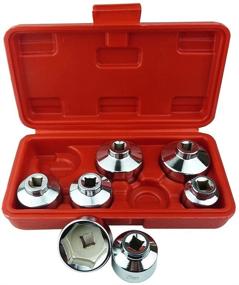 img 3 attached to 🔧 7-Piece Oil Filter Cap Wrench Tool Kit by Shonee Steel - Durable Set with 24mm, 27mm, 29mm, 30mm, 32mm, 36mm, and 38mm Sockets - Compatible with Mercedes Benz, VW, BMW, and More Oil Filter Housing