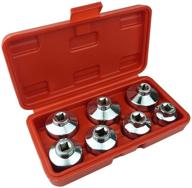 🔧 7-piece oil filter cap wrench tool kit by shonee steel - durable set with 24mm, 27mm, 29mm, 30mm, 32mm, 36mm, and 38mm sockets - compatible with mercedes benz, vw, bmw, and more oil filter housing logo